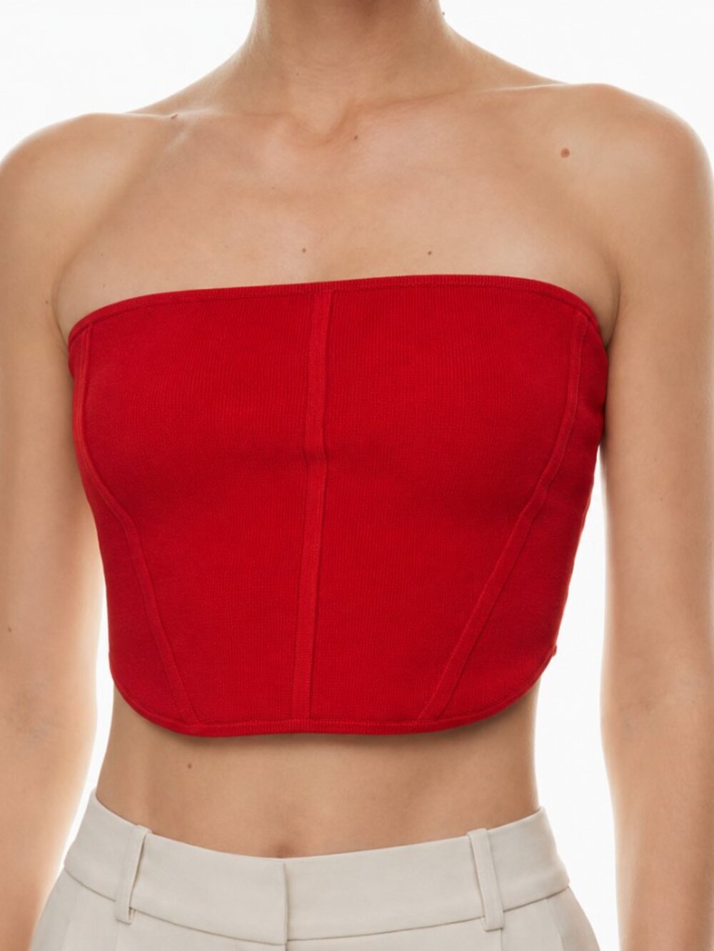 $68 Babaton Sculpt Knit Bustier Tube Top Size S